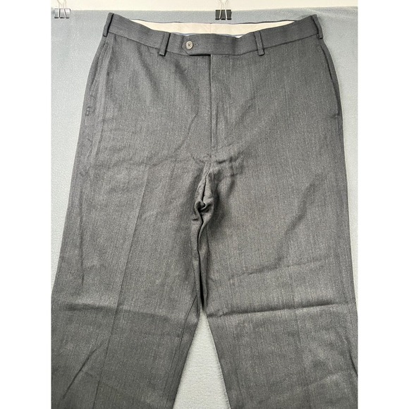 Brooks Brothers Pants Men 34x32 Black 100% Wool Madison‎ Dress Trousers - Picture 10 of 13